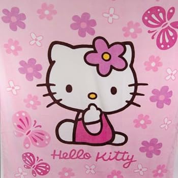 Hello Kitty Plush Bedding Throw Blanket Quilt Pink