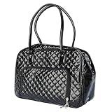 doggie carrier purses-Quilted Pet Carrier - Black [15