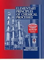 Elementary Principles of Chemical Processes