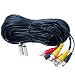 VideoSecu AV Video Audio & Power 100 Feet BNC Cable for CCTV Video Security Surveillance Camera with 2 RCA Male to BNC Female Connectors 3JG