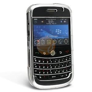 Transparent Clear Crystal Snap-On Hard Case With Belt Clip for Blackberry Bold 9000 Smartphone by Eforcity