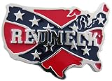 Redneck Rebel Flag U.S. Map Belt Buckle Confederate