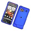 HTC Droid Incredible (Verizon) Rubberized Snap-on Protector Hard Cover Blue