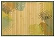 Laser Printed Split Bamboo Leaves Placemat 18" x 12" Set / 6