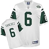 Mark Sanchez #6 White New York Jets Reebok NFL Premier All Stitched Replica Jersey - XXX-LARGE