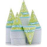 Hawaiian Shaved Ice 8105S 200 Count Snow Cone Cups, Heavy Duty, Green