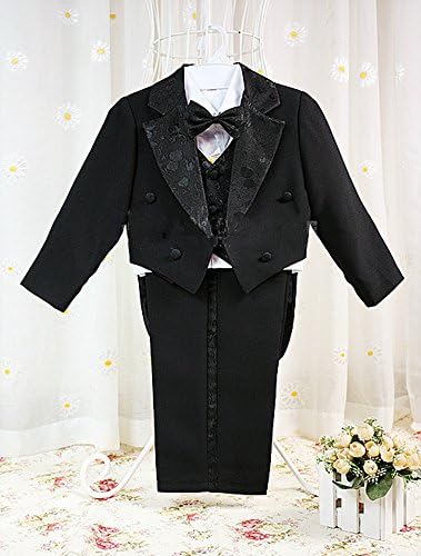 Baby Leonardo Little Boys' Little Tuxedo Tail Suit Black 6