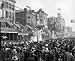 Crowd at the Mardi Gras 'Red Pageant' on Canal Street in New Orleans, ca. 1905 - Enticing 16x20 Photographic Print from the Library of Congress Collection
