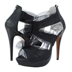 Foxy43 Mesh Platform High Heels BLACK