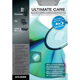 Xploder Ultimate Care Premium Laser Lens Cleaner for Blu-ray/DVD/CD players and consoles (PC-CD/DVD/PS3/Xbox 360)