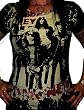 Mosquitohead Women's 'RAMONES GABBA GABBA HEY' BLEACH PRINT T-SHIRT