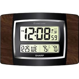 Sharp Digital Atomic Wall Clock Large Numbers