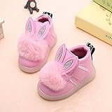 【YW】 冬の季節の赤ちゃんの革靴 赤ん坊女 亮の靴が 学步靴 プリンセス靴赤ちゃんの綿靴 (15:11.5cm, ピンク)