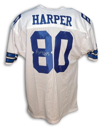 Alvin Harper Autographed Dallas Cowboys White Throwback Jersey