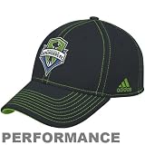 World Cup adidas Seattle Sounders FC Authentic Coach's Flex Hat - Charcoal (Large/X-Large)