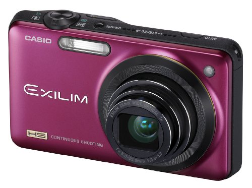Casio Exilim EX-ZR10 Highspeed-Digitalkamera (14 Megapixel, 7-fach opt, Zoom, 7,6 cm (3 Zoll) Display, bildstabilisiert) pink