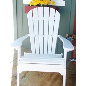 Forever Phat Tommy Maintenance Free Folding Adirondack Chair - White by