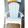 Forever Phat Tommy Maintenance Free Folding Adirondack Chair - White