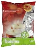 Produkt-Bild: Teelichter wei&szlig;, 100er Packung Brenndauer: 4 Stdn.