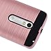 Moto X Play Case,Kmall [Metal Brushed Texture] Slim Impact Resistant Heavy Duty Hybrid Dual Layer Full-Body Shockproof Protective Cover Shell For Motorola Droid Maxx 2/Moto X Play/X3 Lux [Rose Gold]