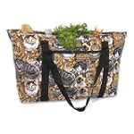 SAVE $5 - Cats CAT Deluxe Tote Bag High Quality COTTON FABRIC Bonded To WATERPROOF LINING - SEARCH BROAD BAY BAGS FOR MORE Travel, Baby, Diapers, Gym, or Beach Unique CHRISTMAS GIFT IDEAS for HIM or HER $24.99
