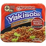 Maruchan Yakisoba, Teriyaki Beef Flavor, 4-Ounce Microwavable Containers (Pack of 8)