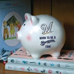 Milwaukee Brewers Memory Company Born to Be Piggy Bank MLB Baseball Fan Shop Sports Team Merchandise