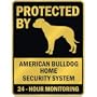 PROTECTED BY " AMERICAN BULLDOG HOME SECURITY SYSTEM " PARKING SIGN DOG
