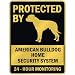 PROTECTED BY " AMERICAN BULLDOG HOME SECURITY SYSTEM " PARKING SIGN DOG