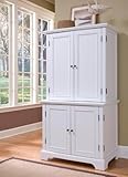 Naples Compact Computer Cabinet with Hutch by Home Style