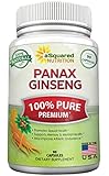Pure Red Korean Panax Ginseng (1000mg Max Strength) 90 Capsules Root Extract Complex, High Potency Ginsenosides in Seeds, Asian Powder Supplement, Tablet Pills for Sex & Mental Health for Men & Women