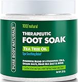 Foot Soak with Tea Tree Oil - 20 oz Tea Tree Essential Oil Foot Bath Fights Fungus & Bacteria,Soothes Aches & Pains & Helps Soften Corns & Calluses - Foot Soak with Pure Dead Sea Salt & Essential Oils
