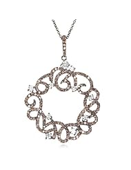 Coco CZ Lacy Swirl Design Pendant-18"
