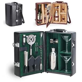 Manhattan Deluxe Insulated Cocktail Case- Mahogany by Picnic Time