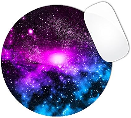 Nebula Purple And Blue Galaxy Round Mouse Pad