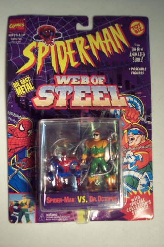  Spiderman The New Animated Series: Web Of Steel Spider-Man VS Dr. Octopus Die Cast Metal Figure