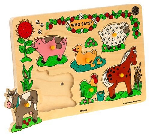 Childrens Toyshop  Toys : Who Says? Farm Sound Puzzle