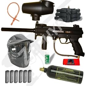 Paintball Tippmann A-5 E-grip Gun Complete Gold Package
