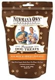 514GDSf7H6L. SL160  Newmans Own Organics Premium Dog Treats, Salmon & Sweet Potato, 13 Ounce Pouches