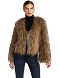 HALSTON HERITAGE Women's Fur Coat, Natural, 6