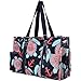 Sea Turtle Anchor Print Zippered Caddy Organizer Tote Bag