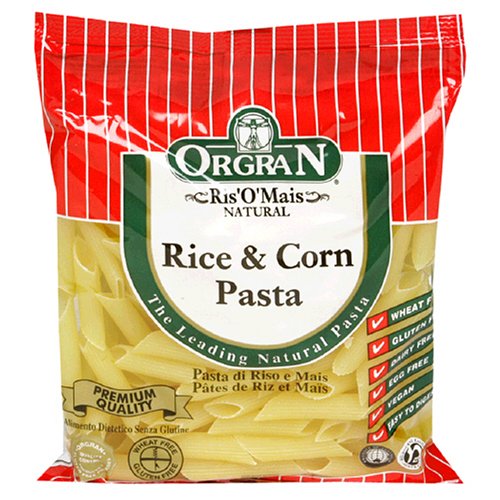 OrgraN Ris'O'Mais Rice & Corn Pasta, Penne, 8.8-Ounce Packages (Pack of 9)