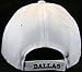 Dallas Adjustable Bent Brim Baseball Cap with Stripes on Bill (White)