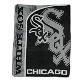 MLB Chicago White Sox Super Soft Plush Thermal Blanket / Fleece Couch Throw - Black & Grey