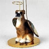 Uncropped Fawn Boxer Ornament Tiny Small Angel Boxer Figurine