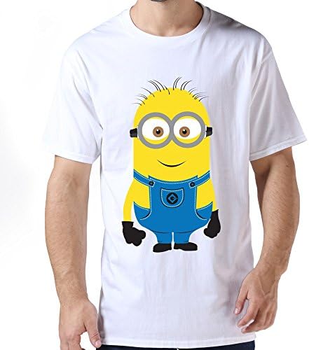WYMY Men's Tshirt Lovely Despicable Me Minion Size M White
