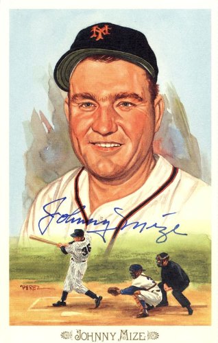 Johnny Mize Autographed/Hand Signed Perez-Steele Postcard - New York Mets