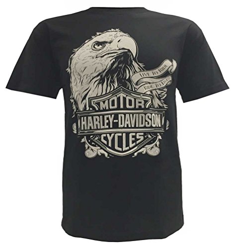 Harley-Davidson Men's Prestige Eagle B&S Short Sleeve T-Shirt Black 30298299