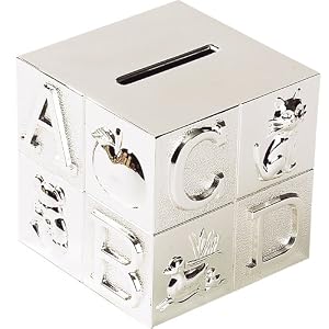Elegant Baby Silver Plated Abc Block Bank by Elegant Baby