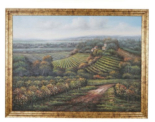 Hand Painted Oil Painting on Canvas in Wine Country Theme